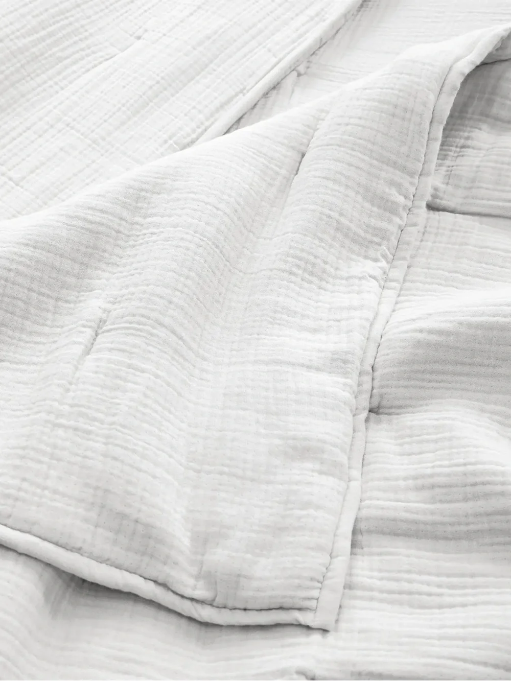 QUINCE Organic Cotton Gauze Dream Quilt King/Cal King White 0712
